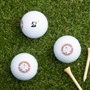 Monogrammed 2-initials Feminine Pink Golf Balls
