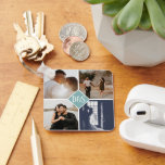 Monogrammed 5 Photo Custom Collage Personalised Key Ring<br><div class="desc">Create a Custom Photo Collage unique customised personalised Monogrammed 5 Photo keyring from Ricaso</div>