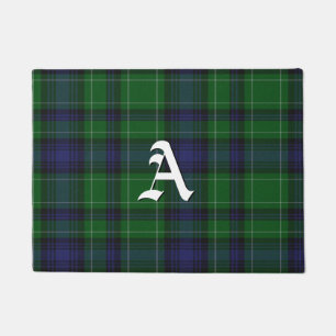 Monogrammed Abercrombie Tartan Plaid Door Mat