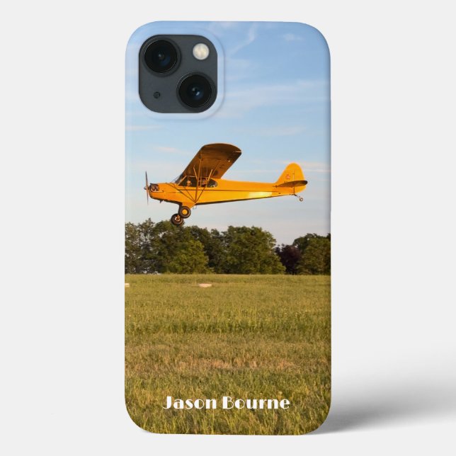 Monogrammed Aeroplane Flying Photo,Aviation,Cool Case-Mate iPhone Case (Back)