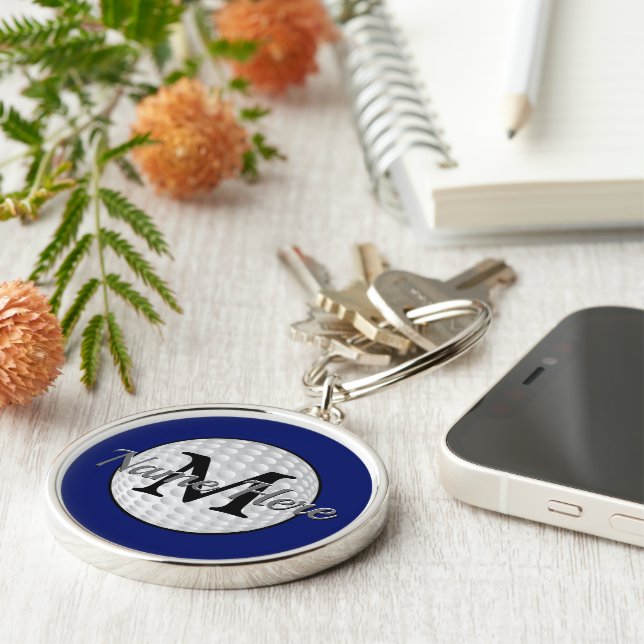 Monogrammed and Personalised Golf Keychains (Side)