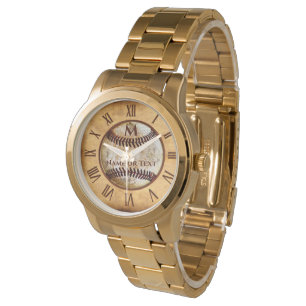 Monogrammed and Personalised Mens Baseball Watches