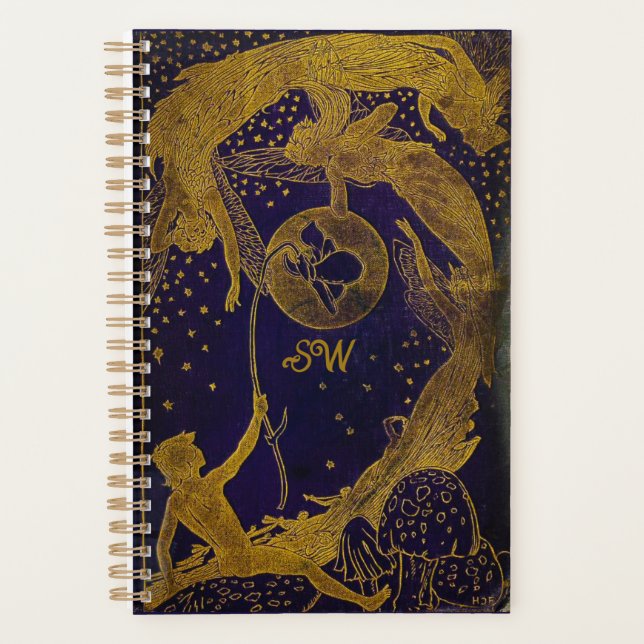 Monogrammed Andrew Lang Violet Fairy Book Planner (Front)