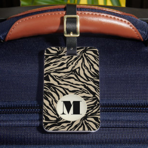 Monogrammed Animal Print Luggage Tag