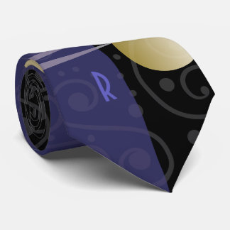 Monogrammed Art Deco Tie