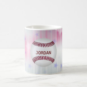 Monogrammed Baseball Coffee Mug