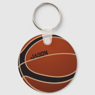 Monogrammed Basketball Keychain
