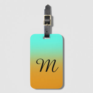 Monogrammed Beach Abstract Luggage Tag