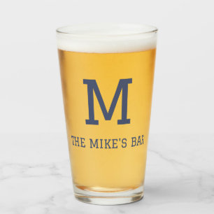 Monogrammed Beer Glass