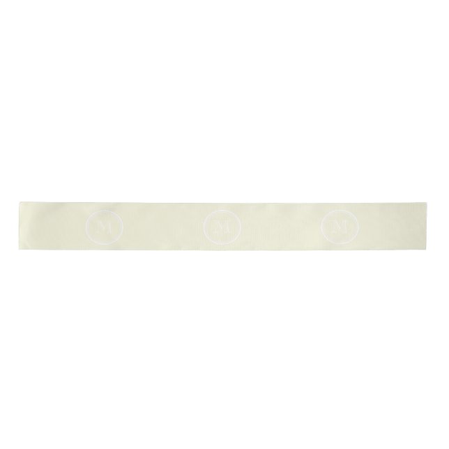Monogrammed Beige High End Coloured Satin Ribbon (Front)