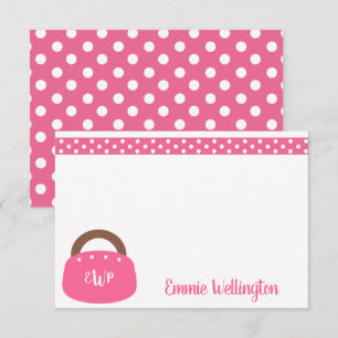 Monogrammed Bermuda Bag Personalised Note Cards