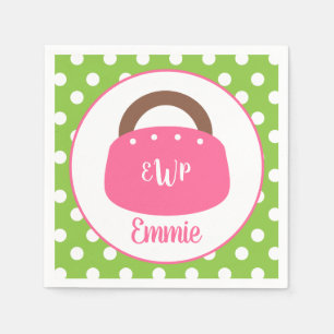 Monogrammed Bermuda Bag Personalised Party Napkins