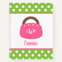Monogrammed Bermuda Bag Spiral Notebook