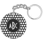Monogrammed Black and White Polka Dots