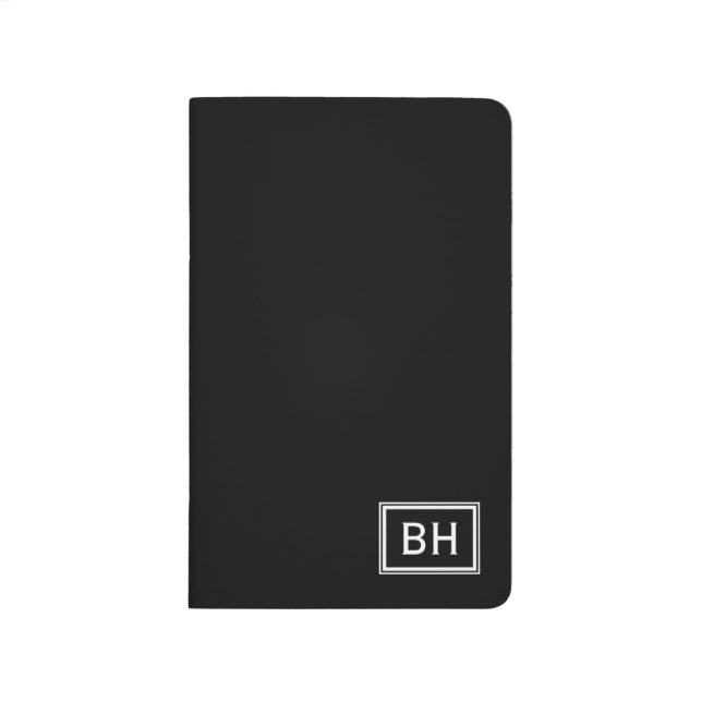 Monogrammed ~ Black and White Professional Journal (Front)