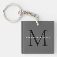 Monogrammed Black Grey Calligraphy