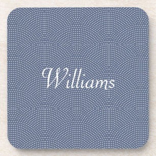 Monogrammed blue arches Plastic Coaster