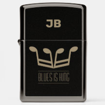 Monogrammed, Blues is King, Zippo Lighter