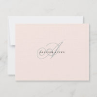 Monogrammed Blush pink and grey Flat