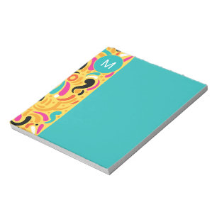 Monogrammed Boldy Coloured Abstract Notepad