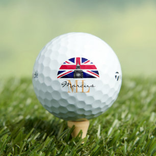 Monogrammed British Flag & United Kingdom /UK Golf Balls