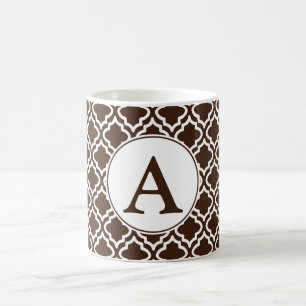 Monogrammed Brown Mug
