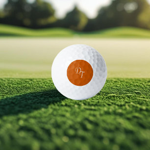 Monogrammed -  burnt orange  golf balls