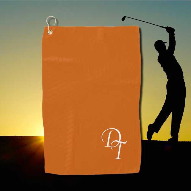 Monogrammed -  burnt orange  golf towel (Creator Uploaded)