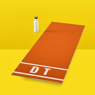 Monogrammed -  burnt orange yoga mat