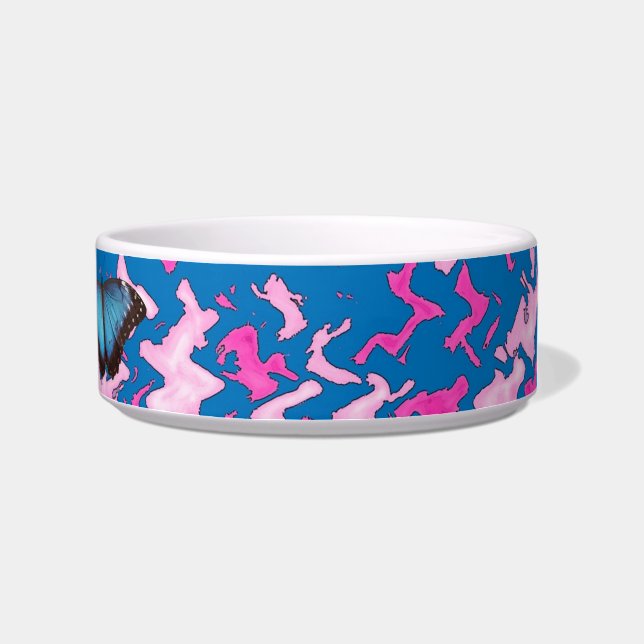 Monogrammed Butterfly Camouflage Pattern Destiny Bowl (Right)