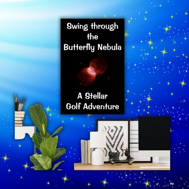 Monogrammed Butterfly Nebula - Pink Orange | Poster (Creator Uploaded)