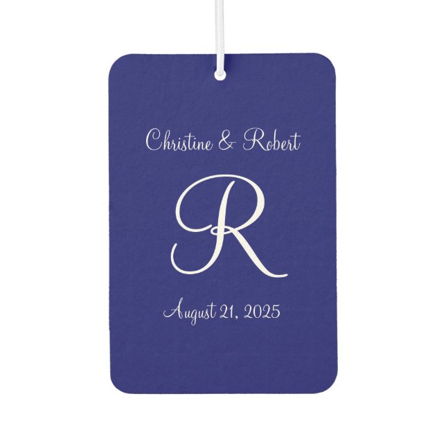 Monogrammed  car air freshener (Front)