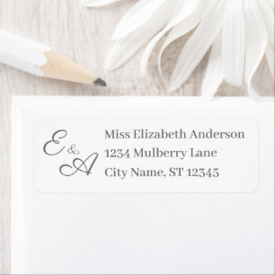 Monogrammed Catholic Return Address Label