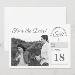 Monogrammed Catholic Save The Date