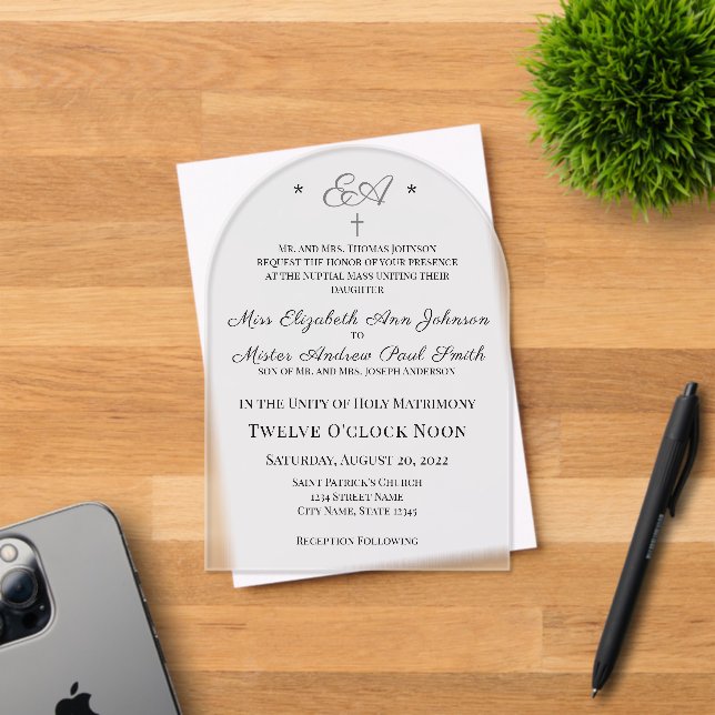 Monogrammed Catholic Wedding Invitation (Insitu (Invitation Card))