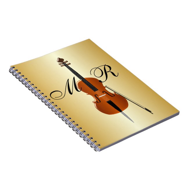 Monogrammed Cello Notebook (Right Side)