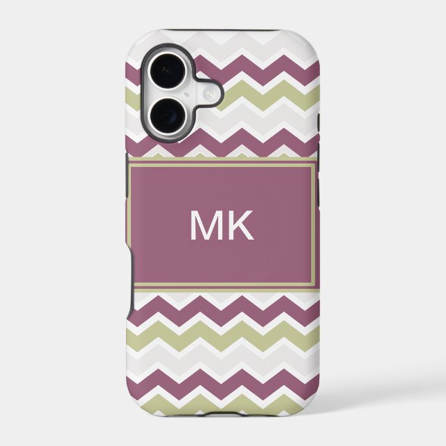Monogrammed Chevron Brick (Back)