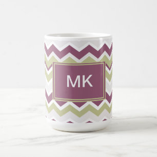 Monogrammed Chevron Brick Coffee Mug