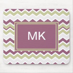 Monogrammed Chevron Brick Mouse Pad