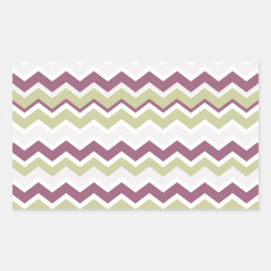 Monogrammed Chevron Brick Rectangular Sticker