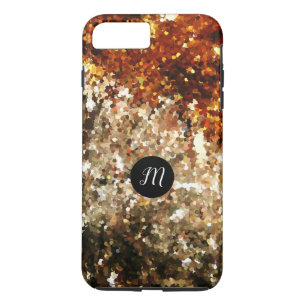 Monogrammed chic gold sparkles glitter iPhone 8 plus/7 plus case