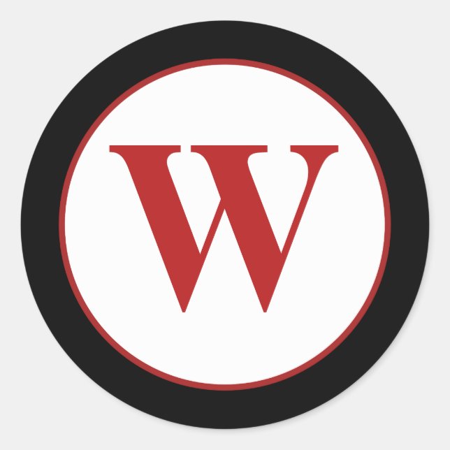 Monogrammed Christmas Holiday Envelope Seals (Front)