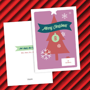 Monogrammed Christmas Icons Christmas Card