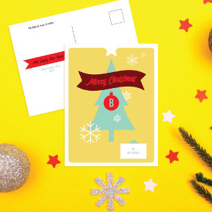 Monogrammed Christmas Icons Christmas Postcard