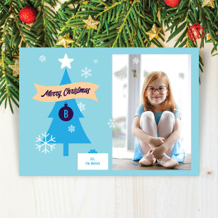 Monogrammed Christmas Icons Photo Christmas Card