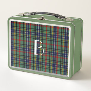 Monogrammed Clan Bisset Plaid  Metal Lunch Box