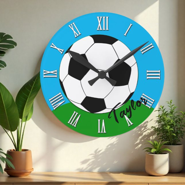 Monogrammed Clock for Soccer fans / Football (Creator Uploaded)