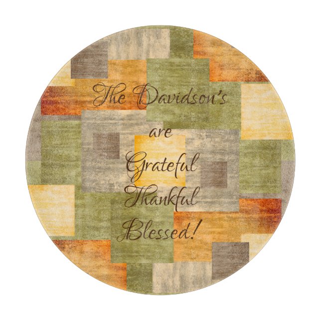 Monogrammed Colour Block Cutting Board (Front)