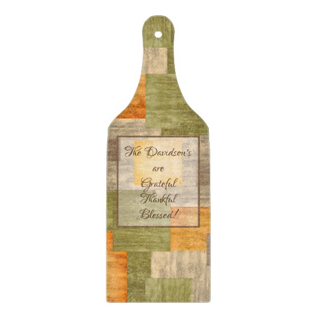 Monogrammed Colour Block Cutting Board (Front)