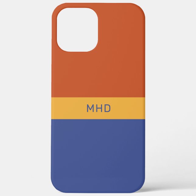 Monogrammed Colour Blocks phone cases (Back)